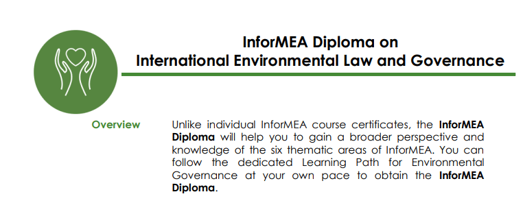 Diplôme ONU en droit de l’environnement en ligne