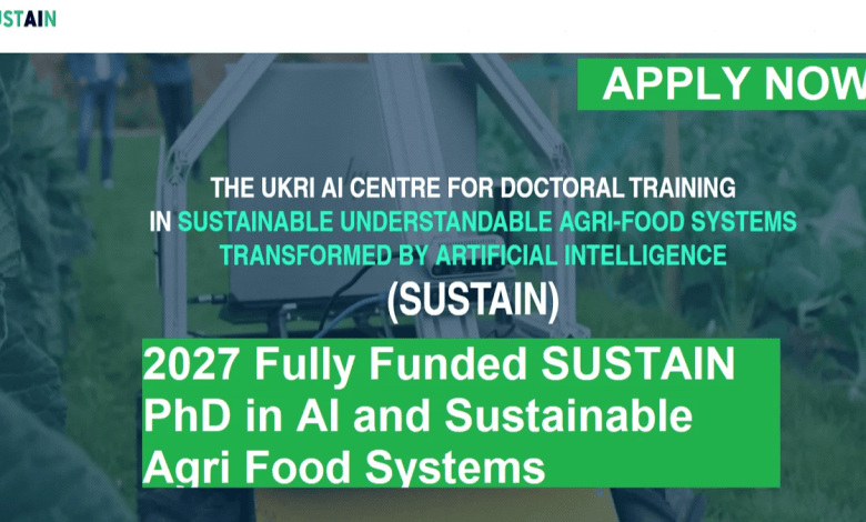 PhD in AI & Sustainable Agri-Food Systems (UKRI SUSTAIN)