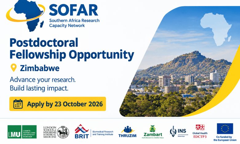 Postdoctoral Fellowship SOFAR 2026 Zimbabwe