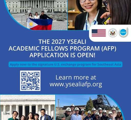 Bourse YSEALI Academic Fellowship 2027 : Programme aux USA