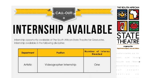 Stage Vidéaste 12 Mois – South African State Theatre