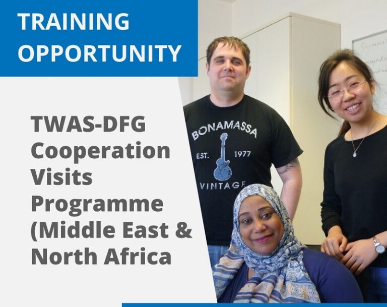 Bourse post-doctorale TWAS-DFG MENA : Visite de recherche