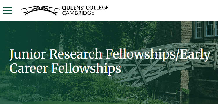 Junior Research Fellowships 2027 – Cambridge