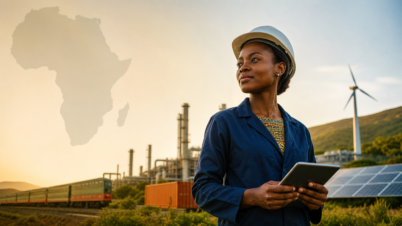Actualité Commission économique des Nations Unies pour l’Afrique : illustration éditoriale liée à L'UNECA exhorte la Zambie et l'Afrique australe à accélérer l'industrialisation verte et à construire des chaînes de valeu