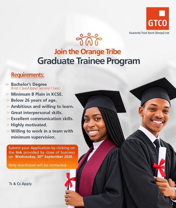 GTBank Kenya Graduate Trainee 2026 : Programme Jeunes