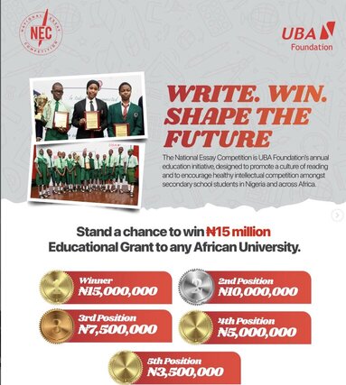 Concours National d’Essai UBA Foundation 2026 pour Lycéens