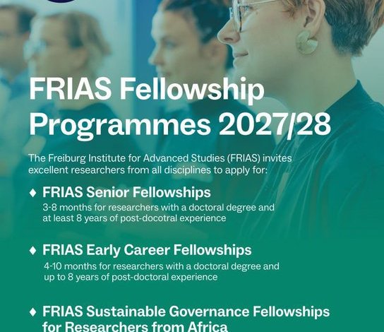 Bourses FRIAS 2027/28 en Allemagne pour Chercheurs – 7 octobre 2026