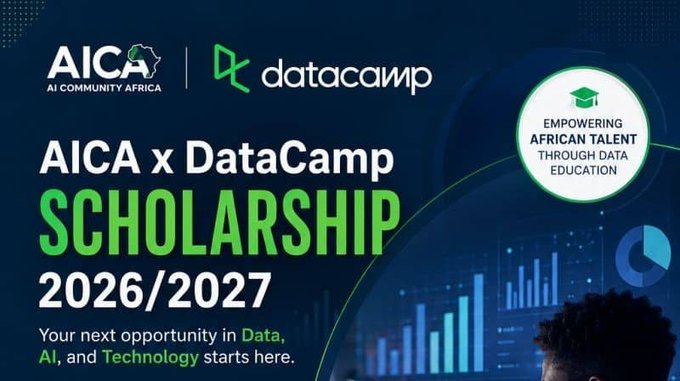Bourse AICA × DataCamp 2026/2027 pour Africains – 14 octobre 2026