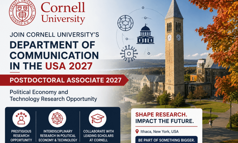 Postdoctoral Associate – Political Economy and Technology – 14 octobre 2026