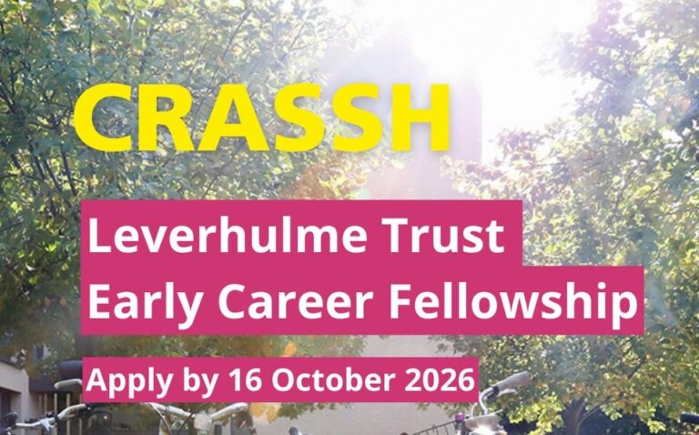 Leverhulme Trust Early Career Fellowships 2026 – 31 octobre 2026