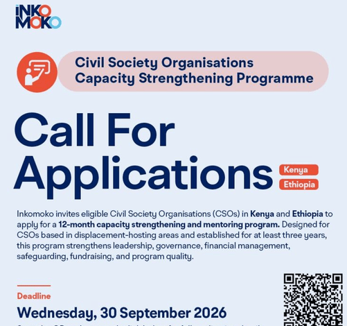 Programme de renforcement Inkomoko Kenya et Éthiopie – 15 octobre 2026