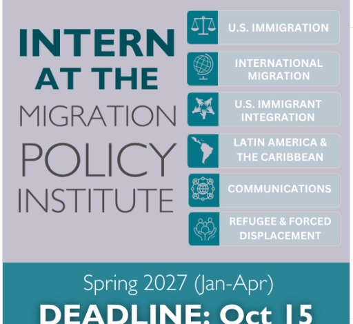 Stage Migration Policy Institute Printemps 2027 Rémunéré – 23 octobre 2026