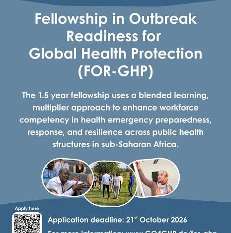 FOR-GHP Fellowship 2026 : Outbreak Readiness en Afrique – 21 octobre 2026