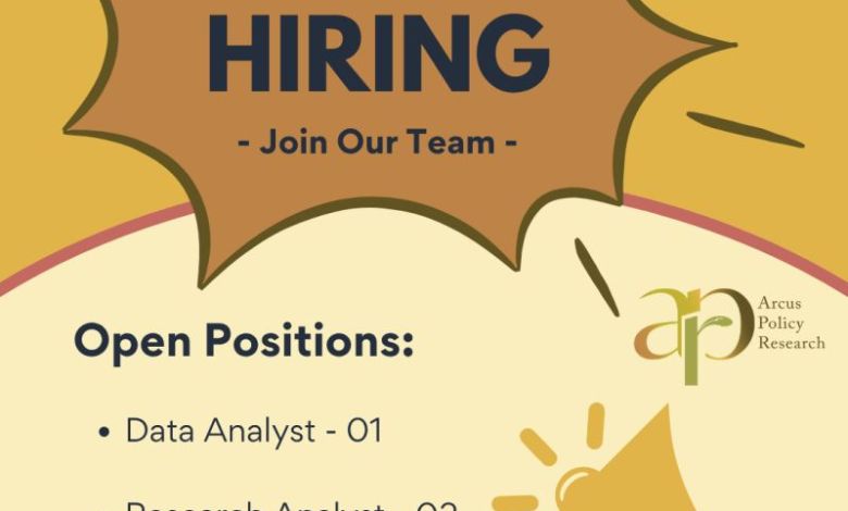 Offres Arcus Policy Research : Data & Research Analyst – 20 octobre 2026