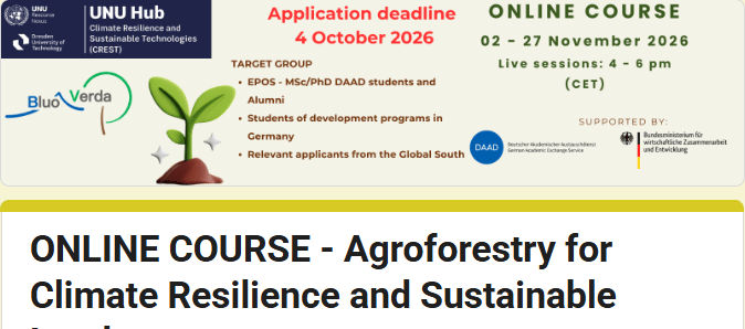 Formation Agroforestry for Climate Resilience 2026