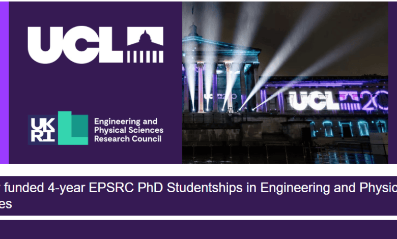 50 PhDs financés UCL R-Uni : 26022 £ + Frais