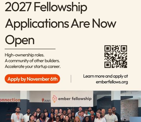 Ember Fellowship 2027: Programme Jeunes Diplômés – 6 octobre 2026