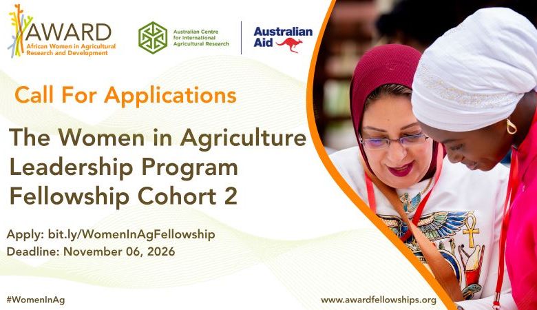 AWARD Women in Agriculture Leadership Program 2026-2027 – 12 octobre 2026