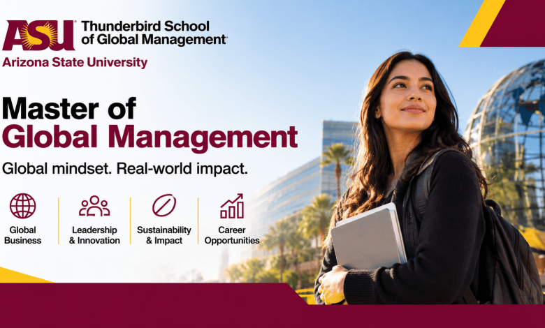 Master of Global Management Arizona State University 2027 – 14 octobre 2026