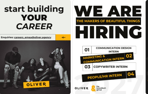 OLIVER Agency South Africa Internships 2027 – 31 octobre 2026