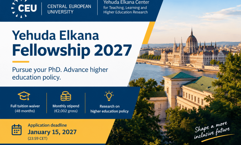 Bourse Yehuda Elkana 2027 : Doctorat Financé en Autriche – 19 octobre 2026