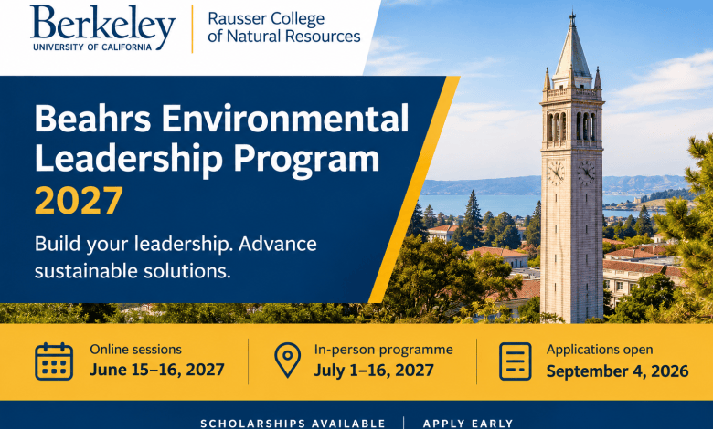 Formation Leadership Environnemental UC Berkeley 2027 – 19 octobre 2026