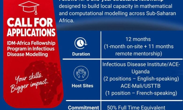 IDM-Africa Fellowship Programme 2026 : Modélisation – 22 octobre 2026