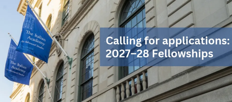 Bourse de recherche Columbia University Italian Academy 2027 – 24 octobre 2026