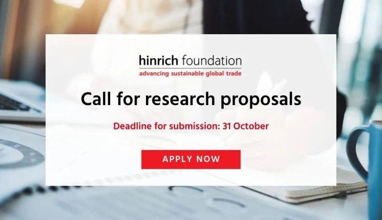 Hinrich Foundation Trade Research Grants 2026 – 26 octobre 2026