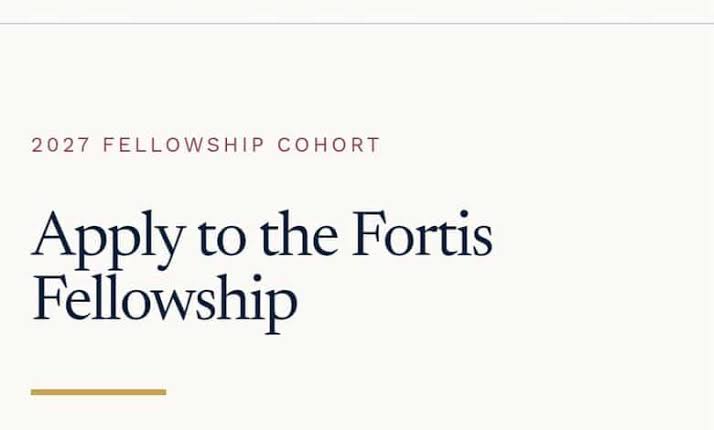 Fortis Fellowship 2027 : Leadership International – 25 octobre 2026