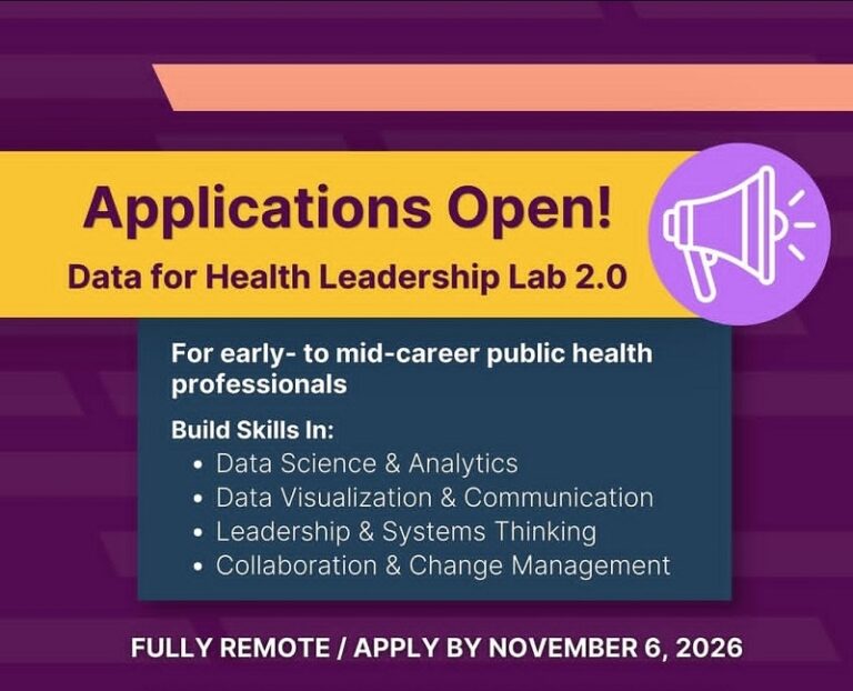 Data for Health Leadership Lab 2026 – 28 octobre 2026
