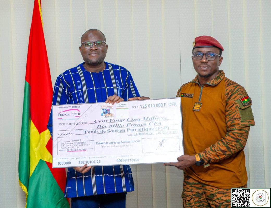 Burkina Faso : 125 millions FCFA verses au Fonds Patriotique