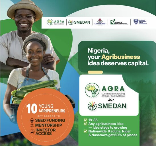 Concours AGRA-SMEDAN Youth Agri-Innovation 2026 – 10 octobre 2026