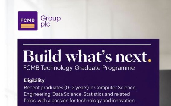 FCMB Early Career Technology Graduate Programme 2026 – 9 octobre 2026
