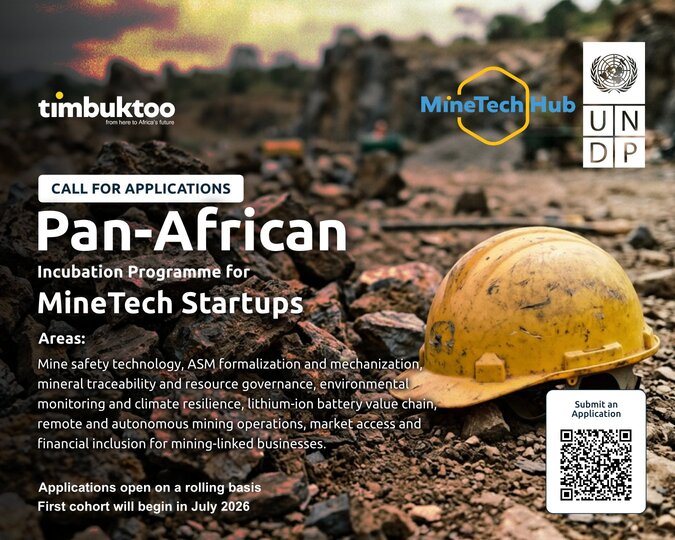UNDP Timbuktoo Pan-African MineTech Programme 2026 – 13 octobre 2026