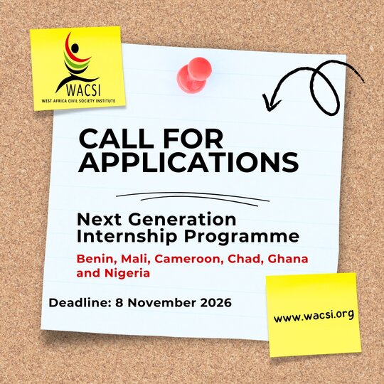 WACSI Next Generation Internship Programme 2027 – 26 octobre 2026